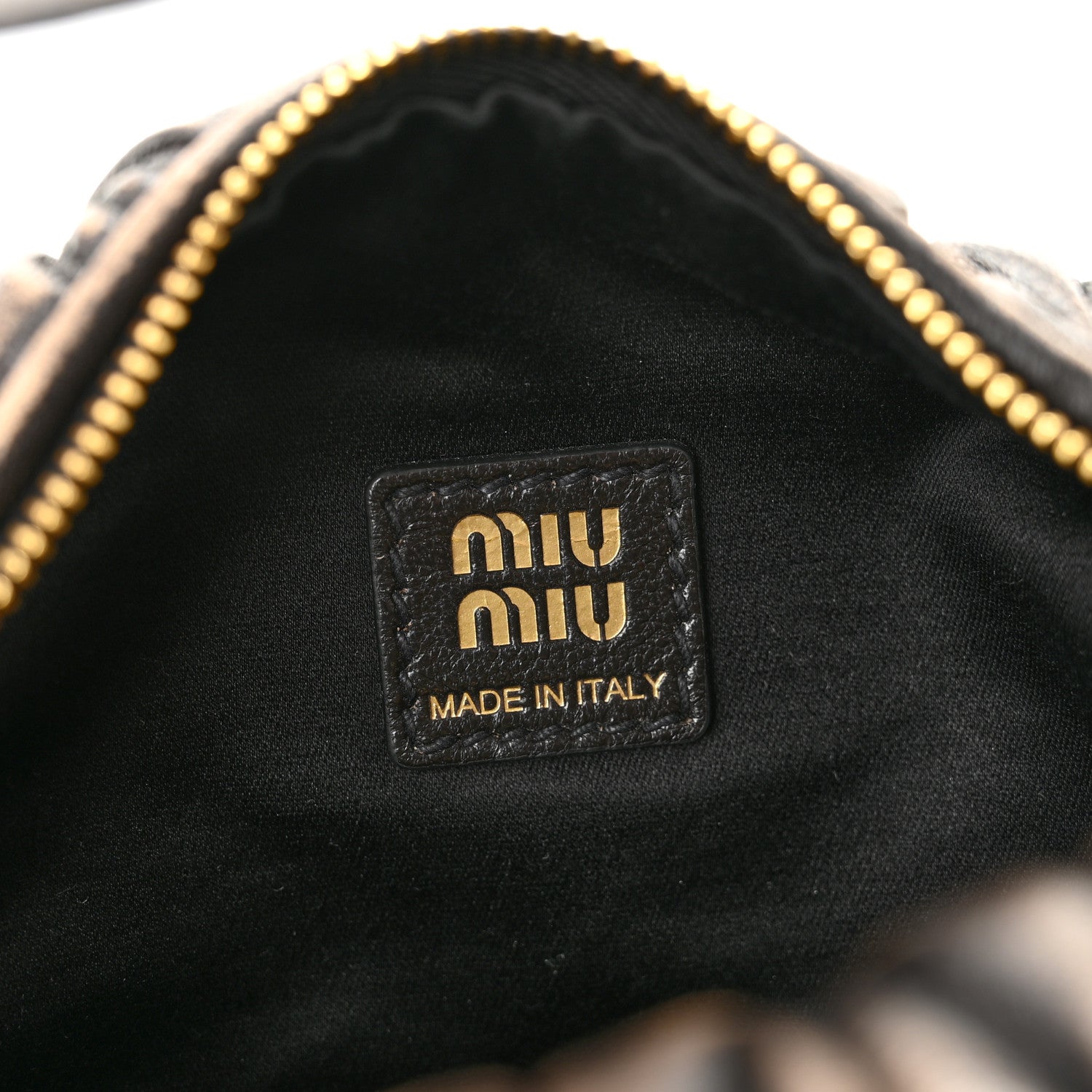Miu Miu Nappa Matelasse Pouch Sand Coffee 6 of 11