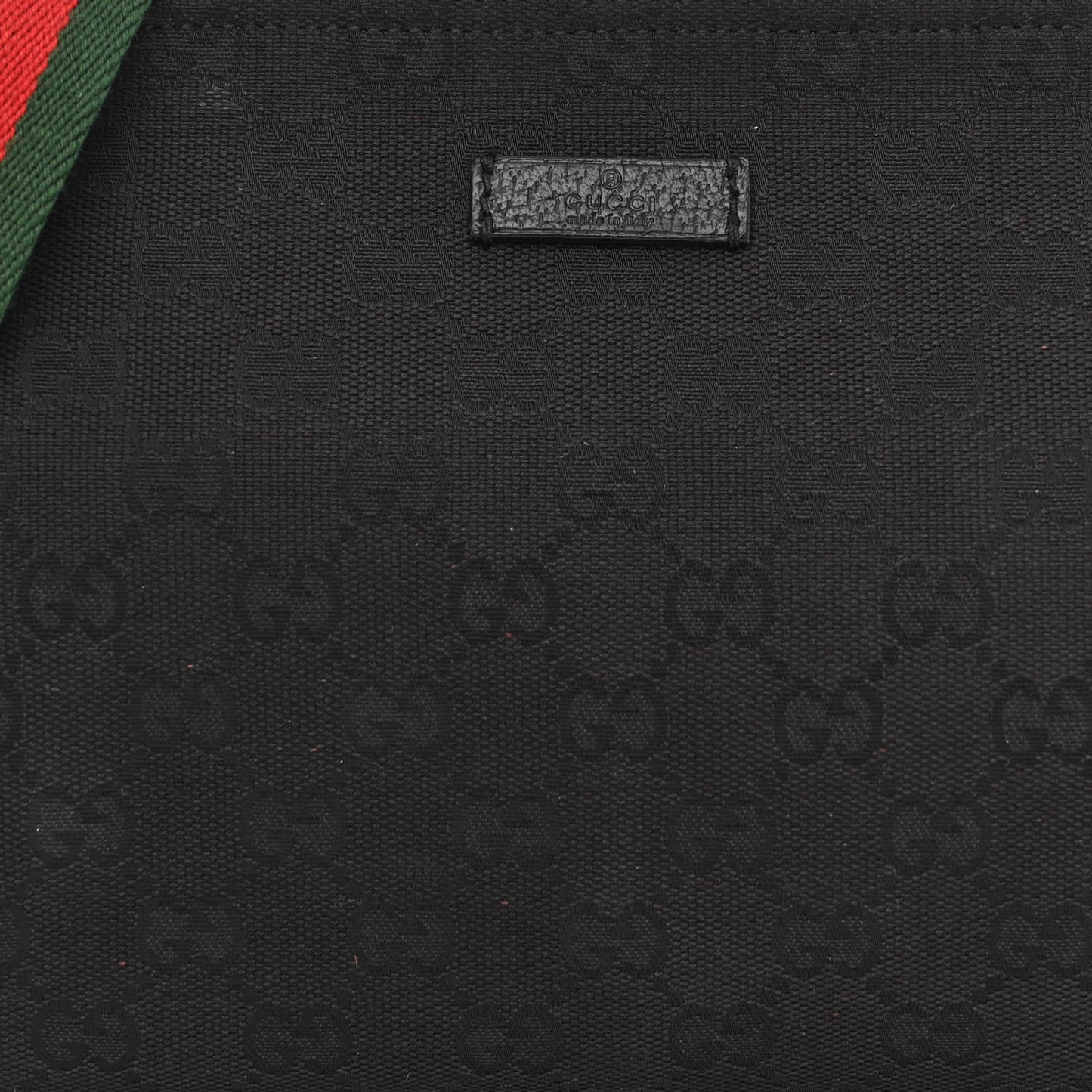 Monogram Web Small Flat Messenger Crossbody Black