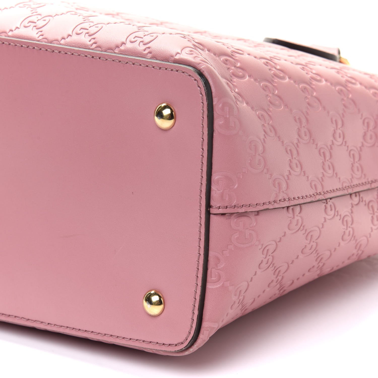 Gucci Guccissima Signature Linea A Foldover Tote Rose Baby Candy 10 of 11