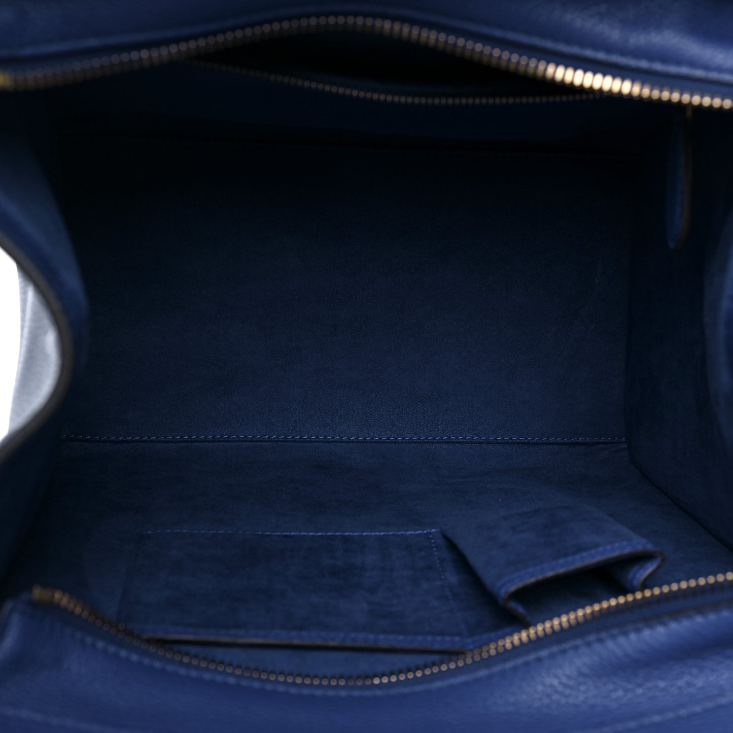 Drummed Calfskin Mini Luggage Indigo