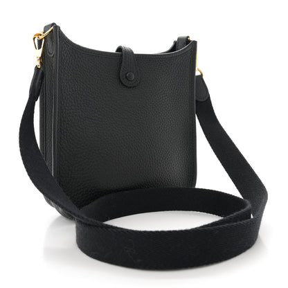 Hermes Taurillon Clemence Evelyne TPM Black 3 of 12