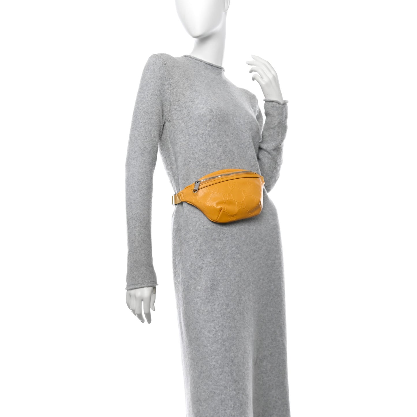 Calfskin GG Tennis Embossed Belt Bag Crop