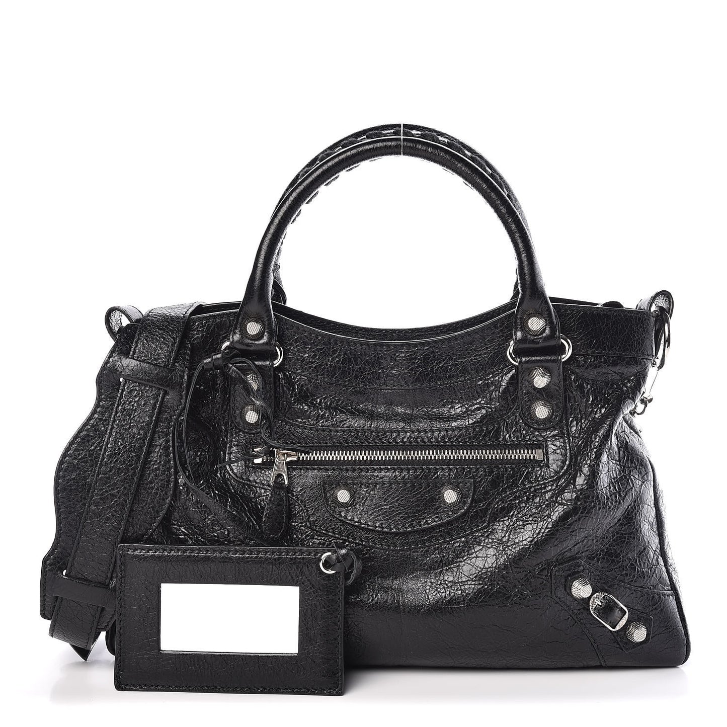 Agneau Giant 12 Silver Hardware Town Black