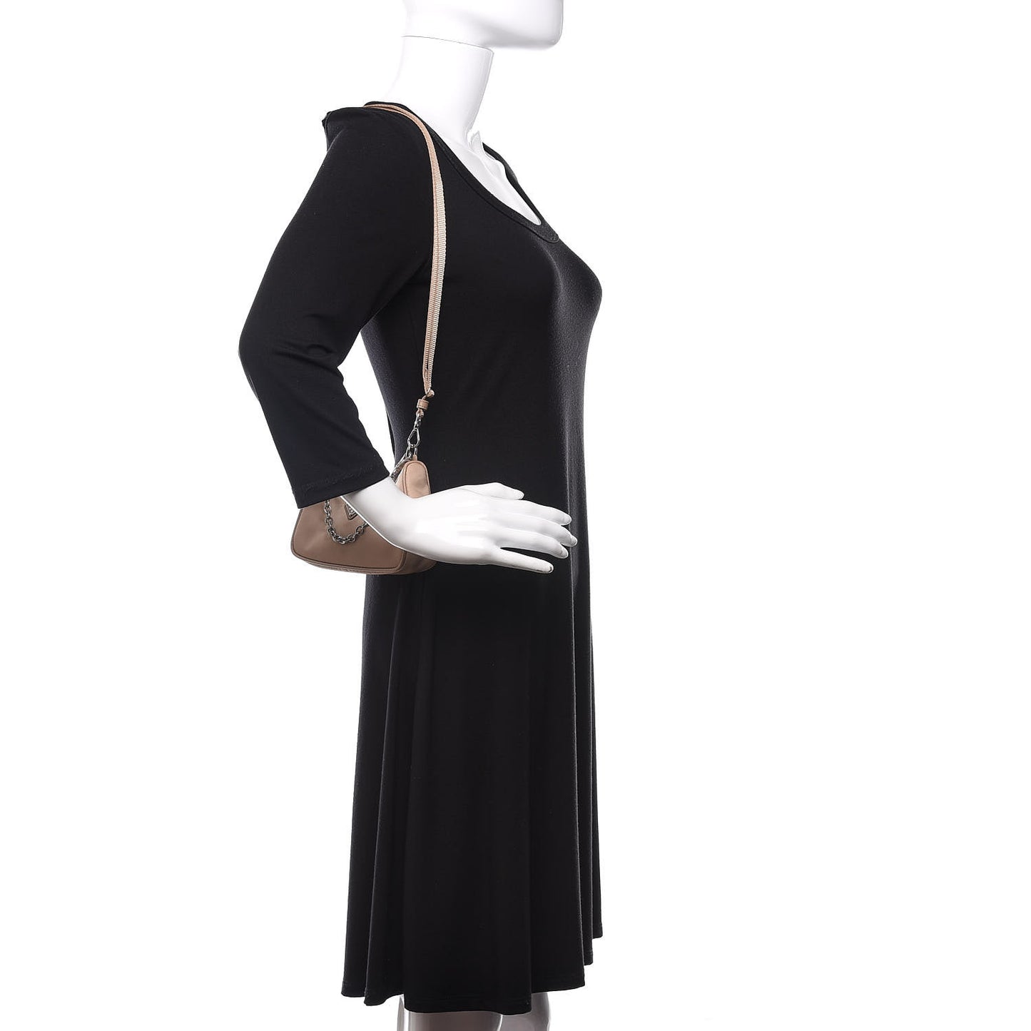 Tessuto Nylon Saffiano Mini Re-Edition 2000 Shoulder Bag Cammeo