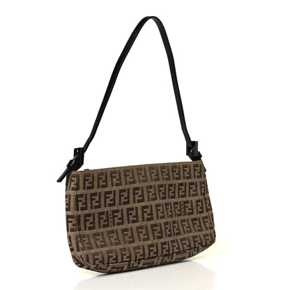 Fendi Zucchino Pochette Dark Brown 2 of 6