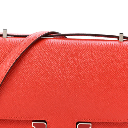 Hermes Epsom Enamel Constance 18 Capucine Sanguine 8 of 14