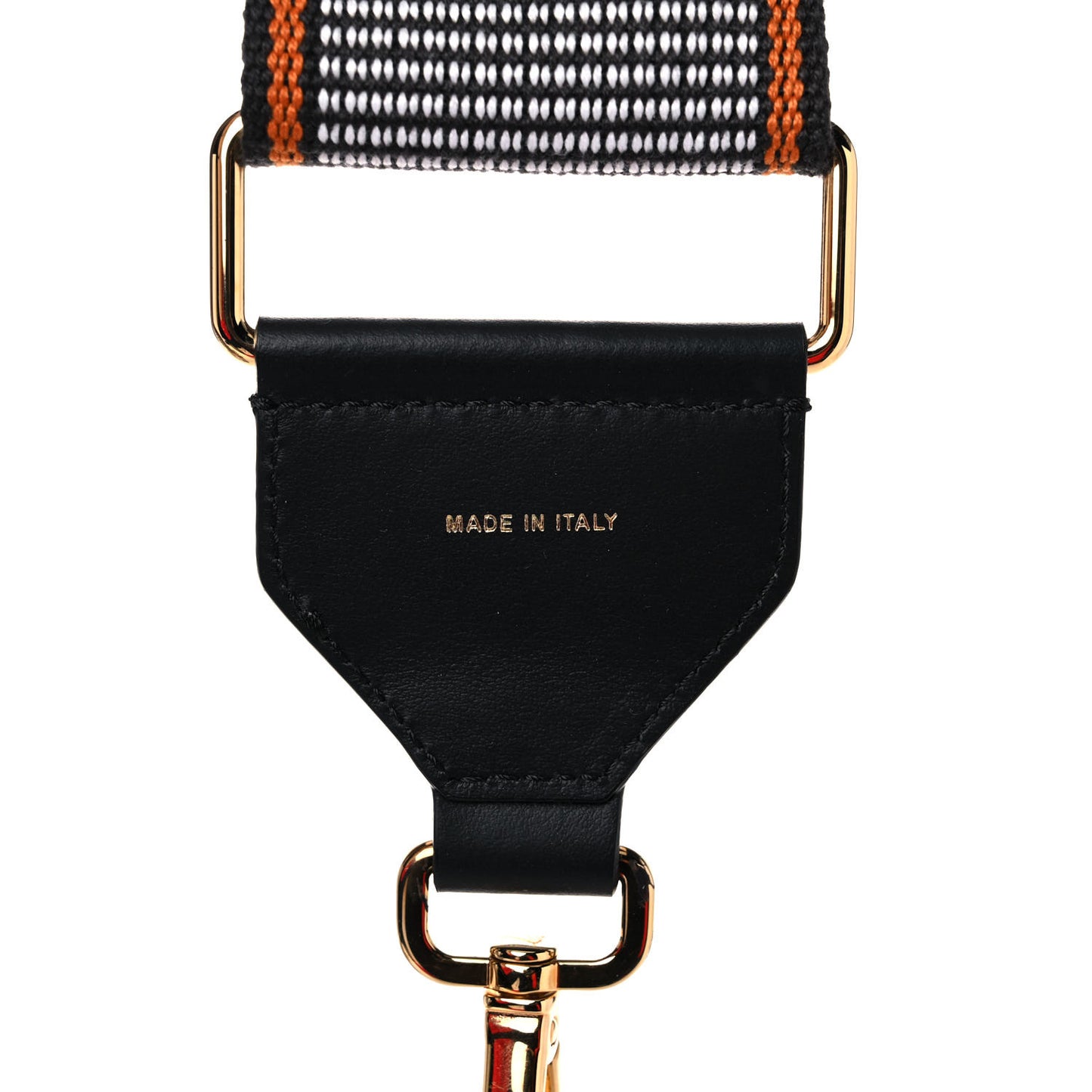 Cannete Ribbon Poly Vitello Century Logo Adjustable Strap You White Brandy Black