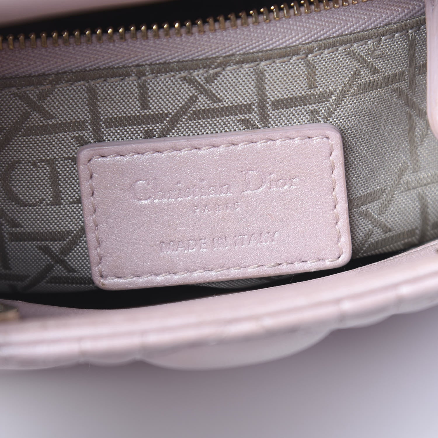 Christian Dior Metallic Lambskin Cannage Mini Lady Dior Lotus 7 of 12