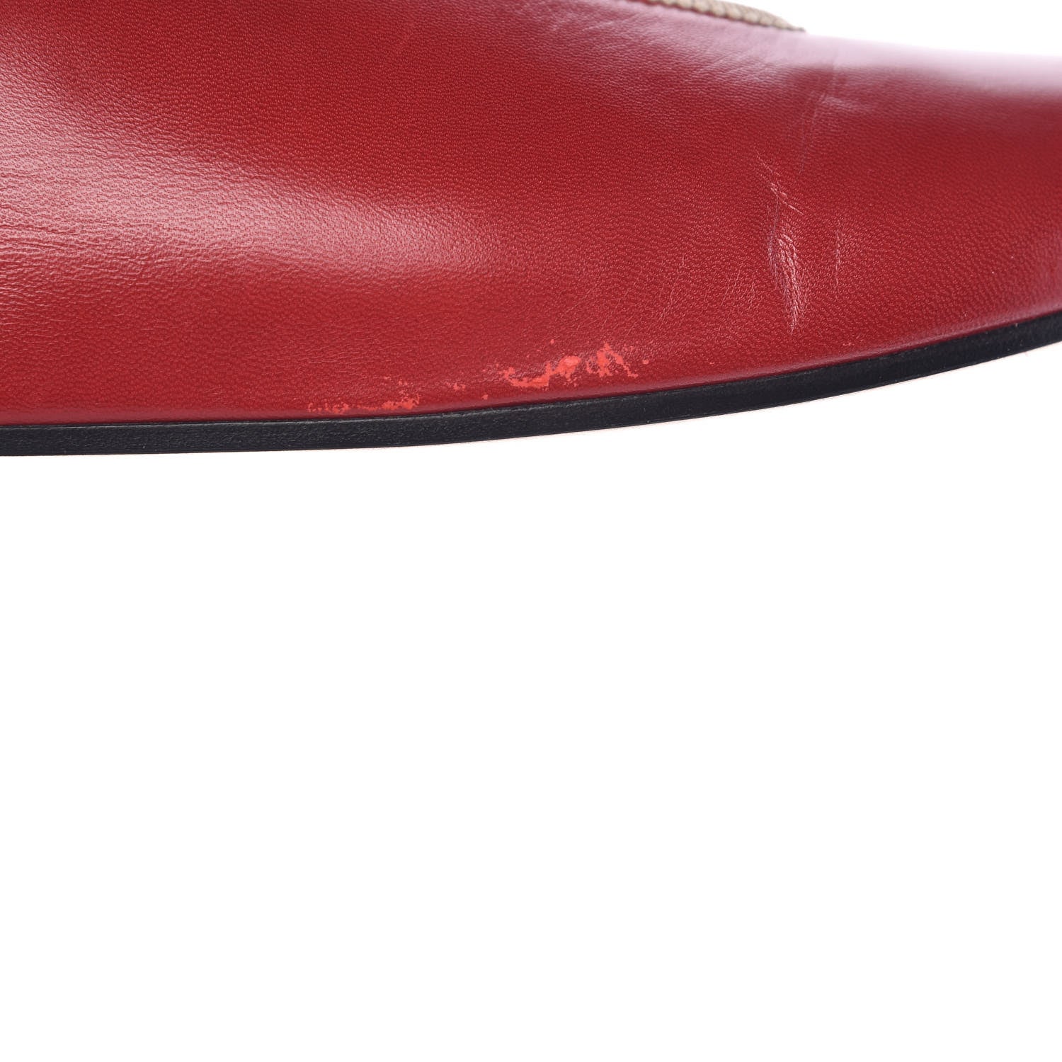 Gucci Malaga Kid Silk Hannelore Detachable Platform Slide 37 Hibiscus Red 12 of 18
