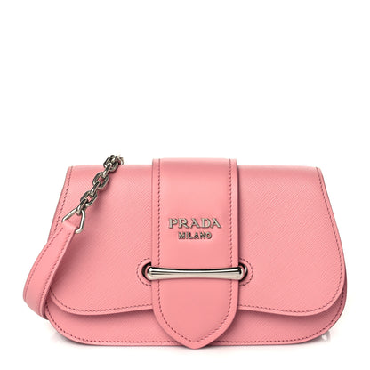 Prada Saffiano Sidonie Small Chain Crossbody Bag Geranio 1 of 9