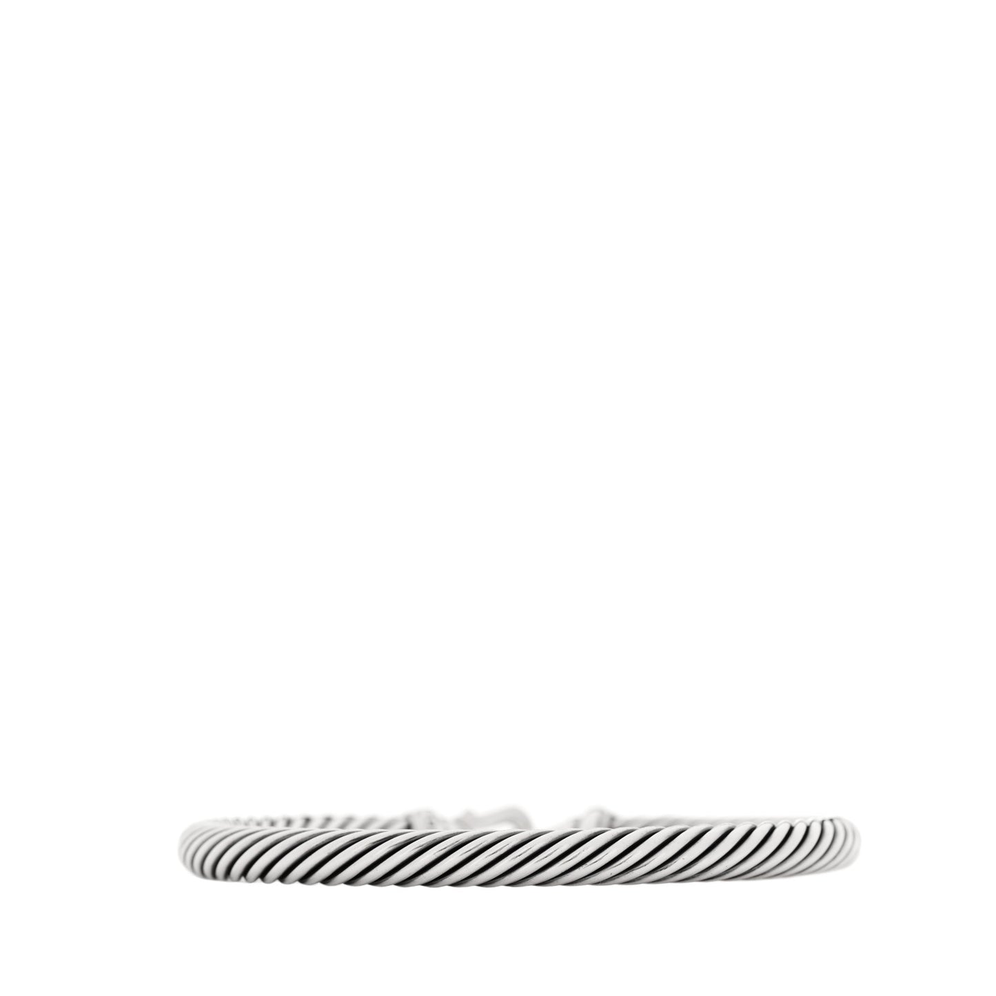 Sterling Silver Diamond 5mm Cable Buckle Bracelet