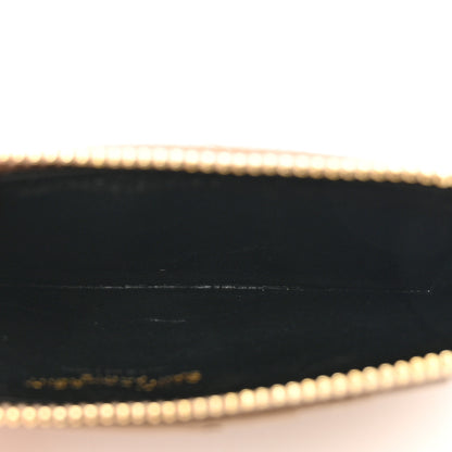 Saint Laurent Monogram Grain de Poudre 5 Fragments Zip Pouch Card Holder Dark Beige 6 of 8