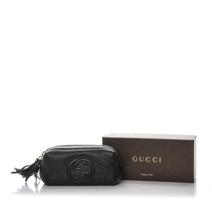 Gucci Pebbled Calfskin Soho Small Cosmetic Case Black 8 of 8
