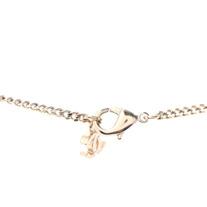 Chanel Enamel Crystal CC Camellia Pendant Necklace Beige Gold 4 of 5