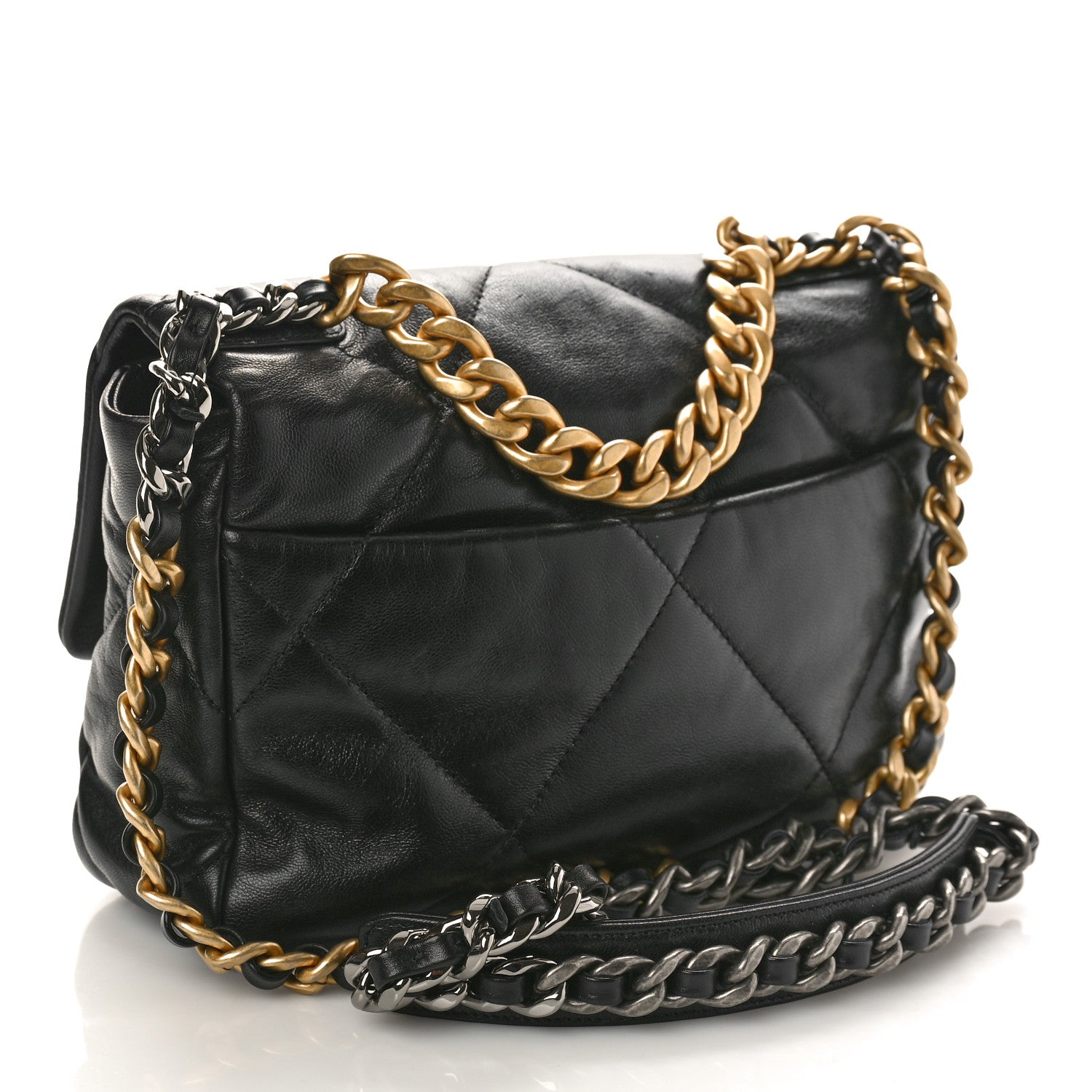 Chanel Lambskin Quilted Medium Chanel 19 Flap Black 2 of 10