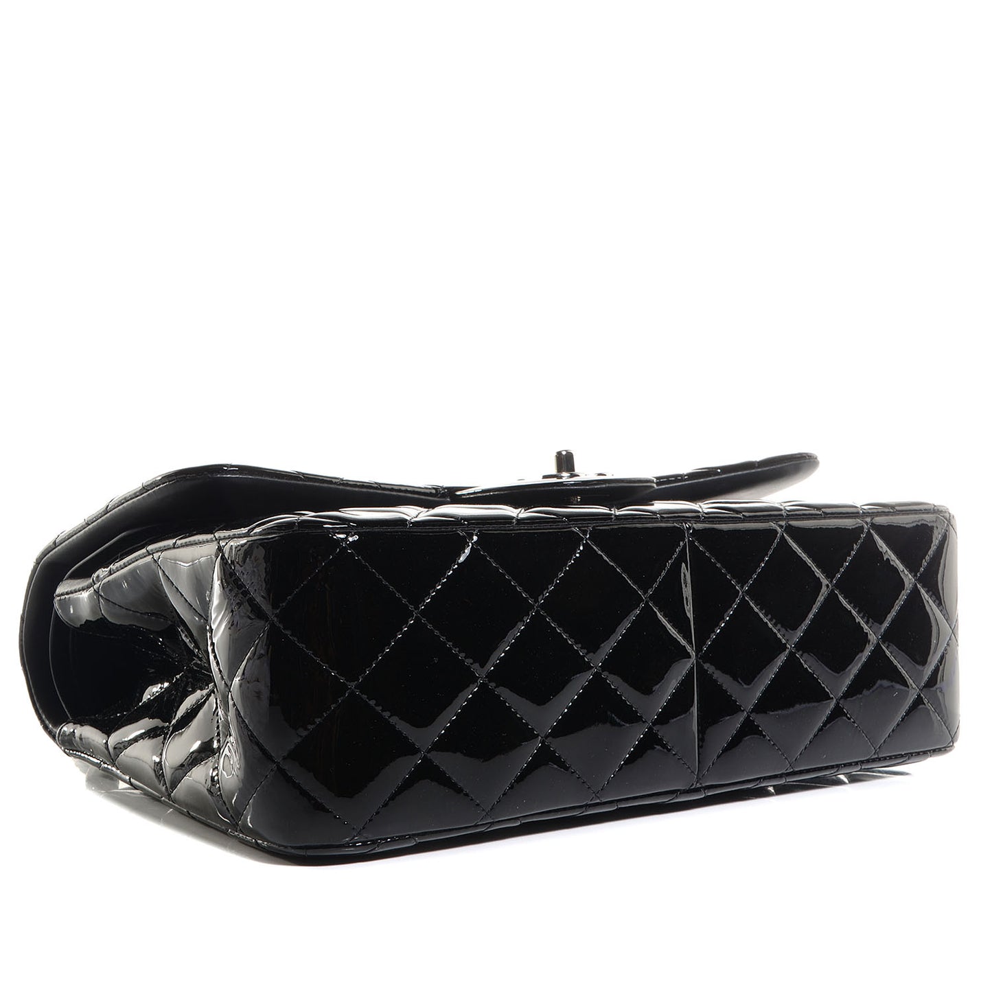 Patent Jumbo Double Flap Black