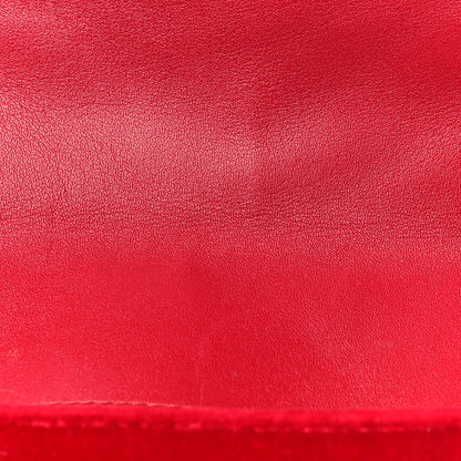 Gucci Velvet Matelasse Mini GG Marmont Shoulder Bag Hibiscus Red 12 of 17