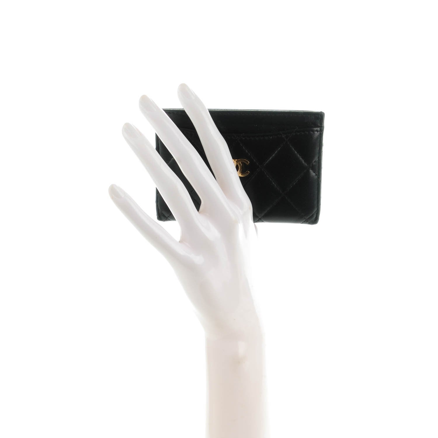 Chanel Lambskin Quilted Card Holder Black 2 of 8