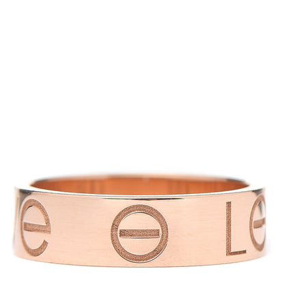 Cartier 18K Pink Gold 5.5mm Engraved LOVE Ring 51 5.75 3 of 6
