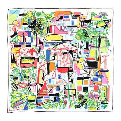 Hermes Silk Modernisme Tropical Scarf 90 1 of 10
