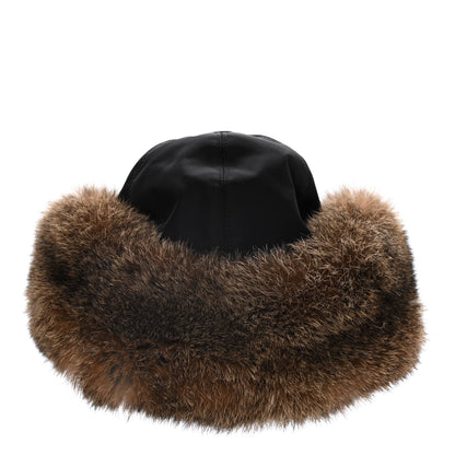 Louis Vuitton Nylon Rabbit Fur Wilderness Chapka Hat 59 Natural 6 of 10