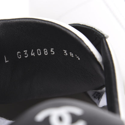 Chanel Calfskin CC Womens Sneakers 38.5 White 9 of 10