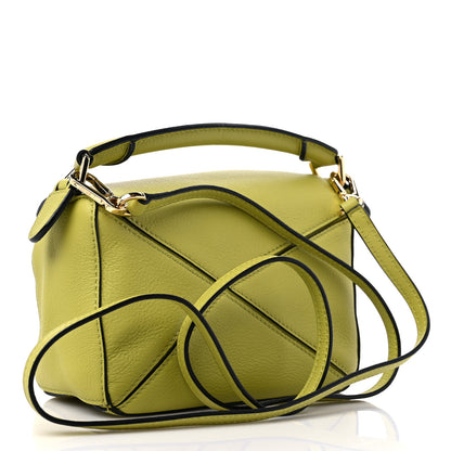 Loewe Calfskin Mini Puzzle Bag Lime Yellow 3 of 9