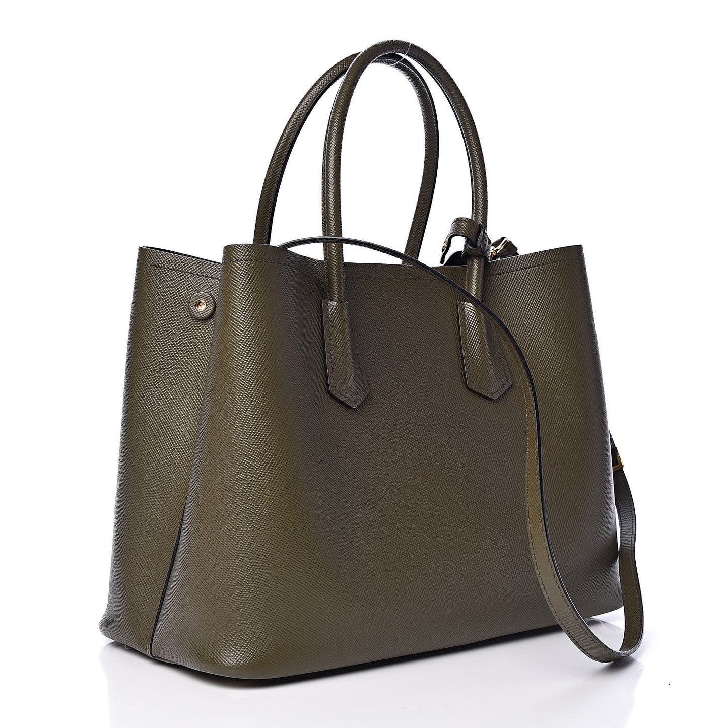 Saffiano Cuir Large Double Bag Militare