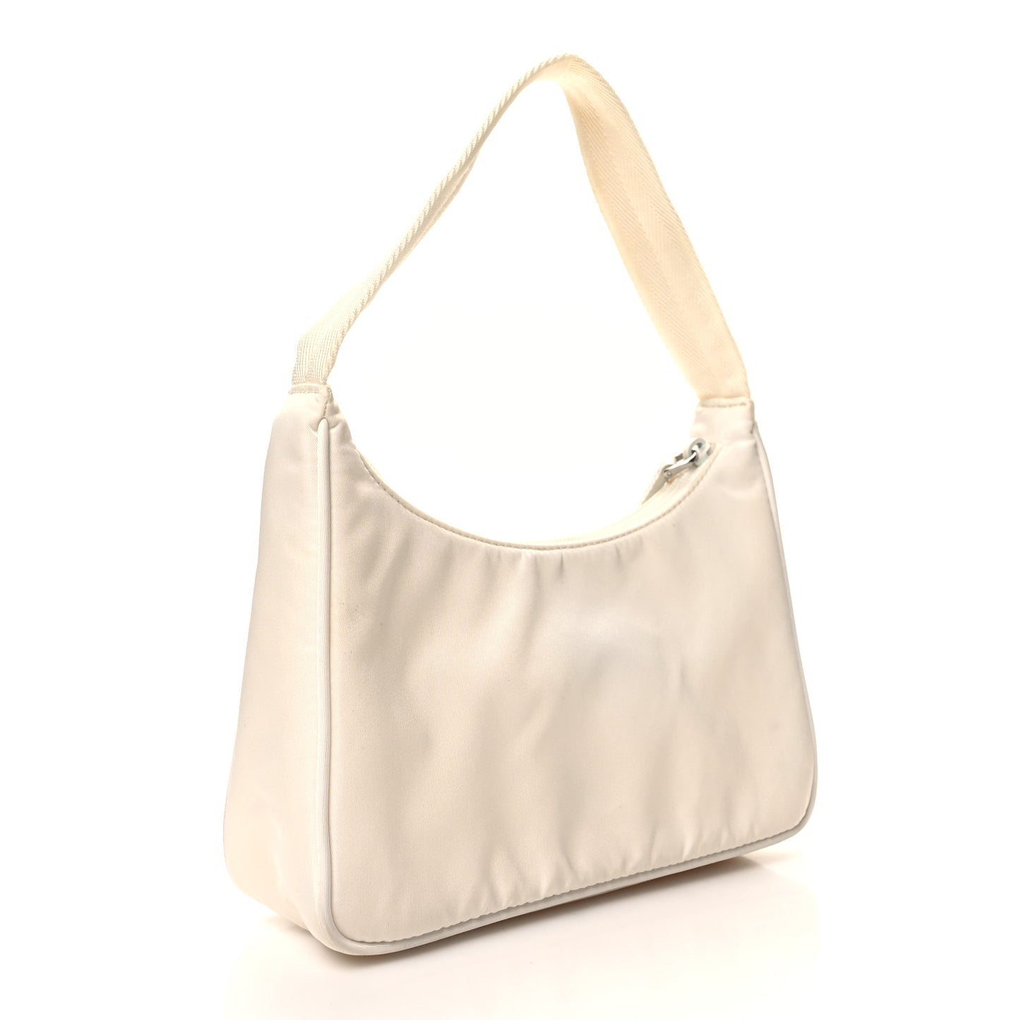Re-Nylon Saffiano Mini Re-Edition 2005 Bag White