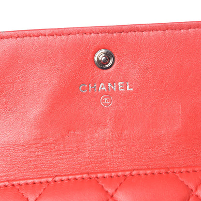 Chanel Lambskin Quilted Wallet On Removable Chain Insert Red 6 of 10