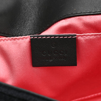 Gucci Velvet Matelasse Mini GG Marmont Shoulder Bag Black 6 of 11