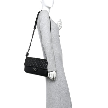 Chanel Calfskin Quilted Large Rock My Shoulder Flap Black 2 of 10