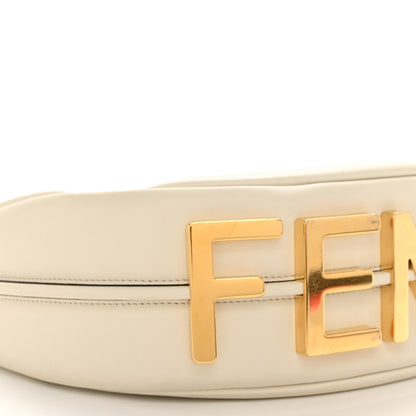 Fendi Vitello Grace Matte Small Fendigraphy Hobo Bag White Ice 9 of 10