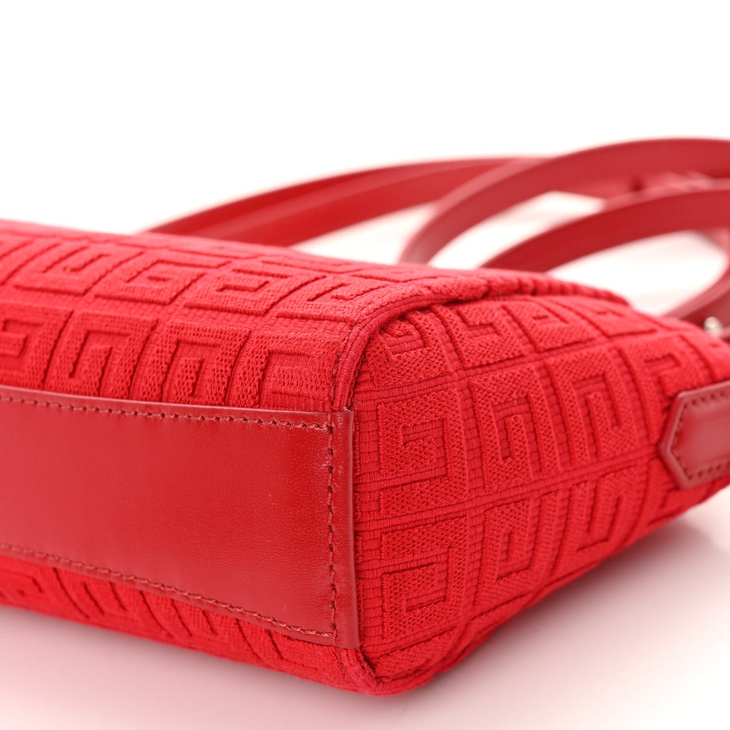 Calfskin Jacquard Fabric 4G Antigona Crossbody Red