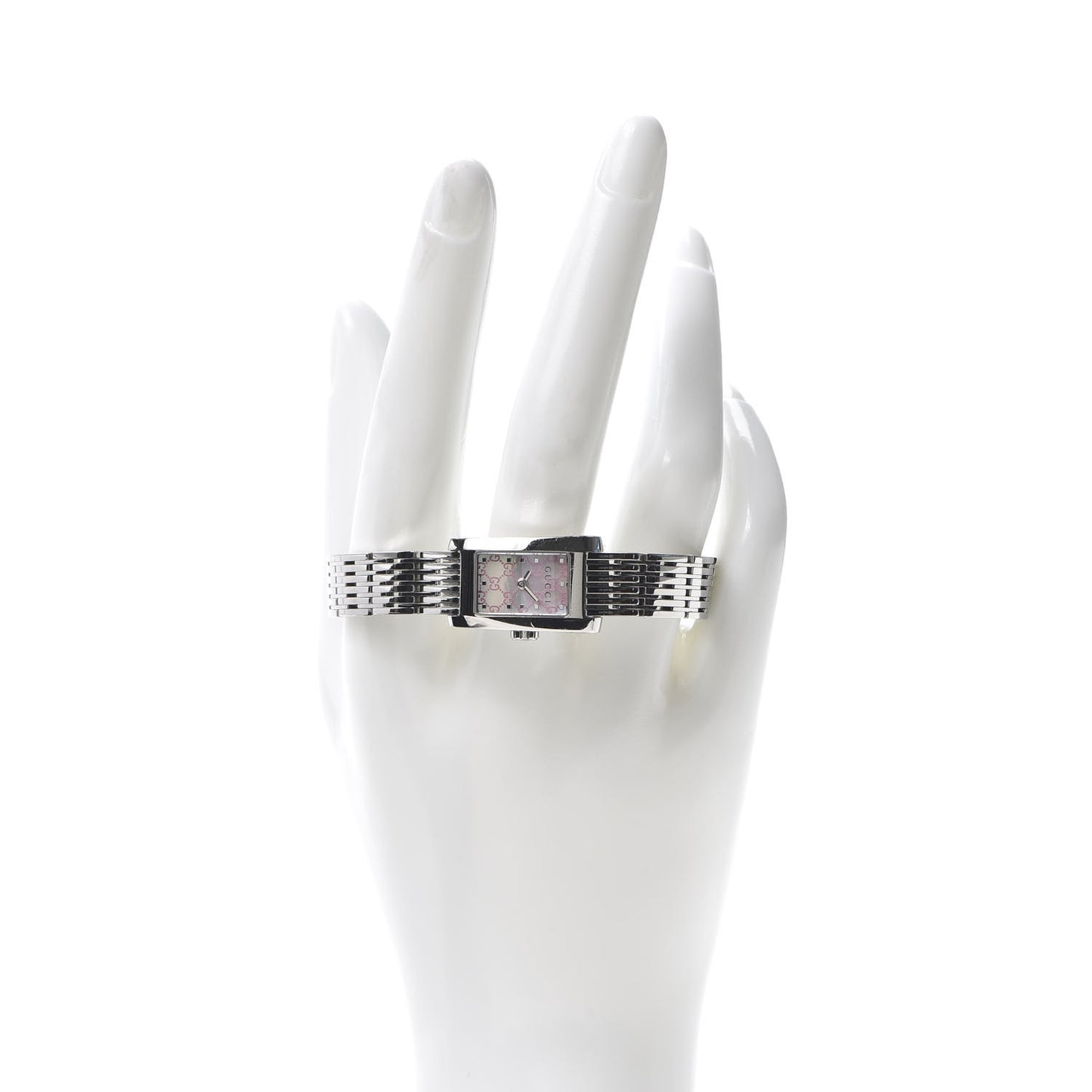 Stainless Steel Pink Mother of Pearl 15mm 8600L Quartz Watch