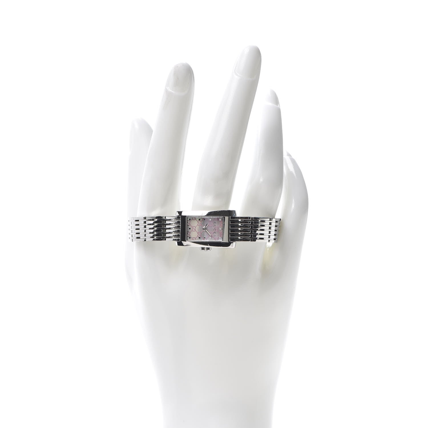 Gucci Stainless Steel Pink Mother of Pearl 15mm 8600L Quartz Watch 2 of 6