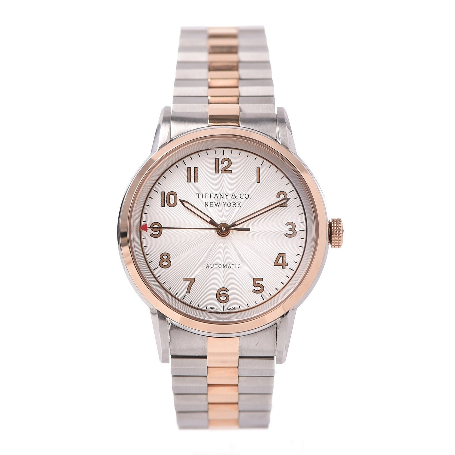 Stainless Steel 18K Rose Gold 34mm CT60 3-Hand Automatic Watch
