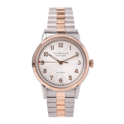 Tiffany Stainless Steel 18K Rose Gold 34mm CT60 3-Hand Automatic Watch 1 of 9