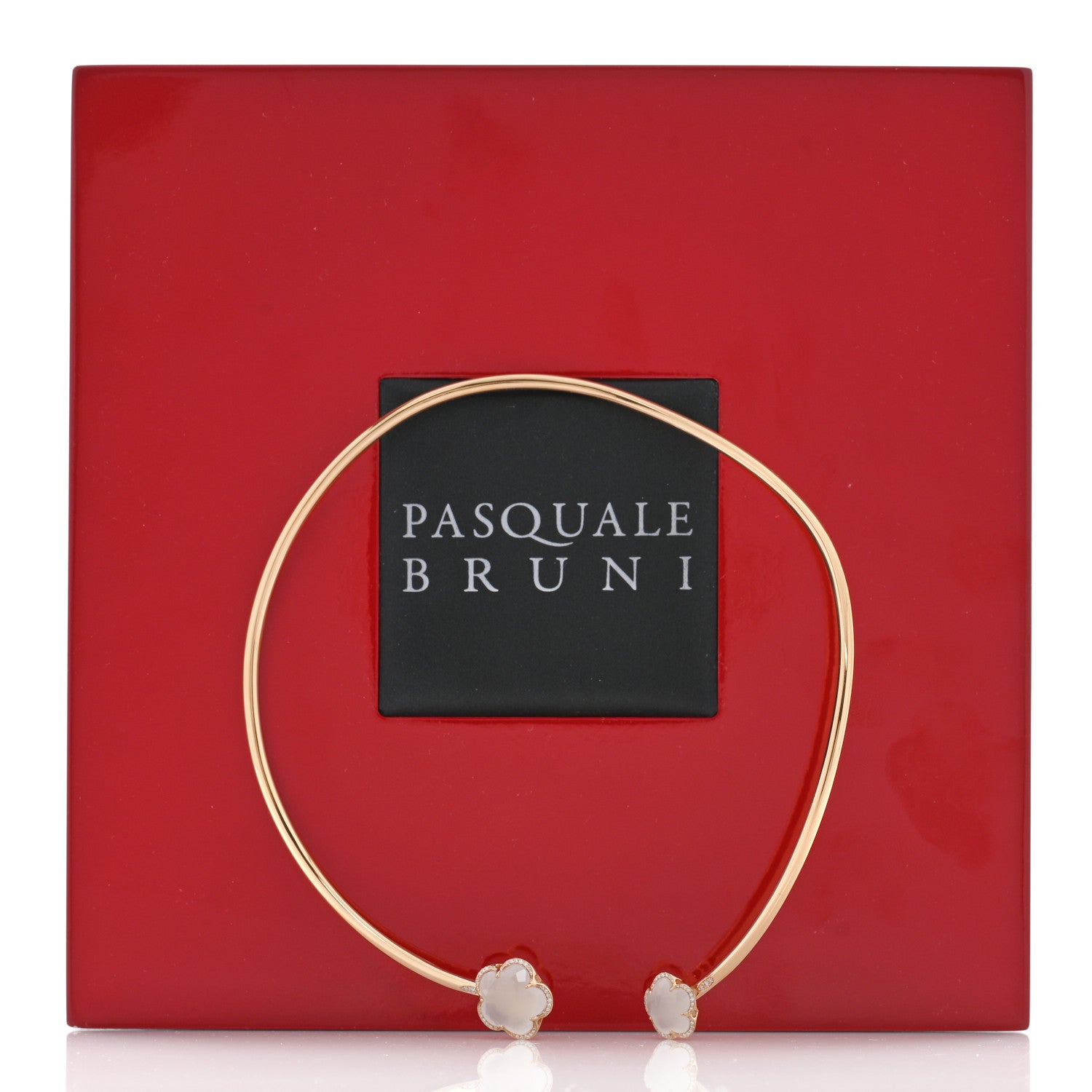 Pasquale Bruni 18K Rose Gold Diamond Pink Quartz Collar Necklace 5 of 5