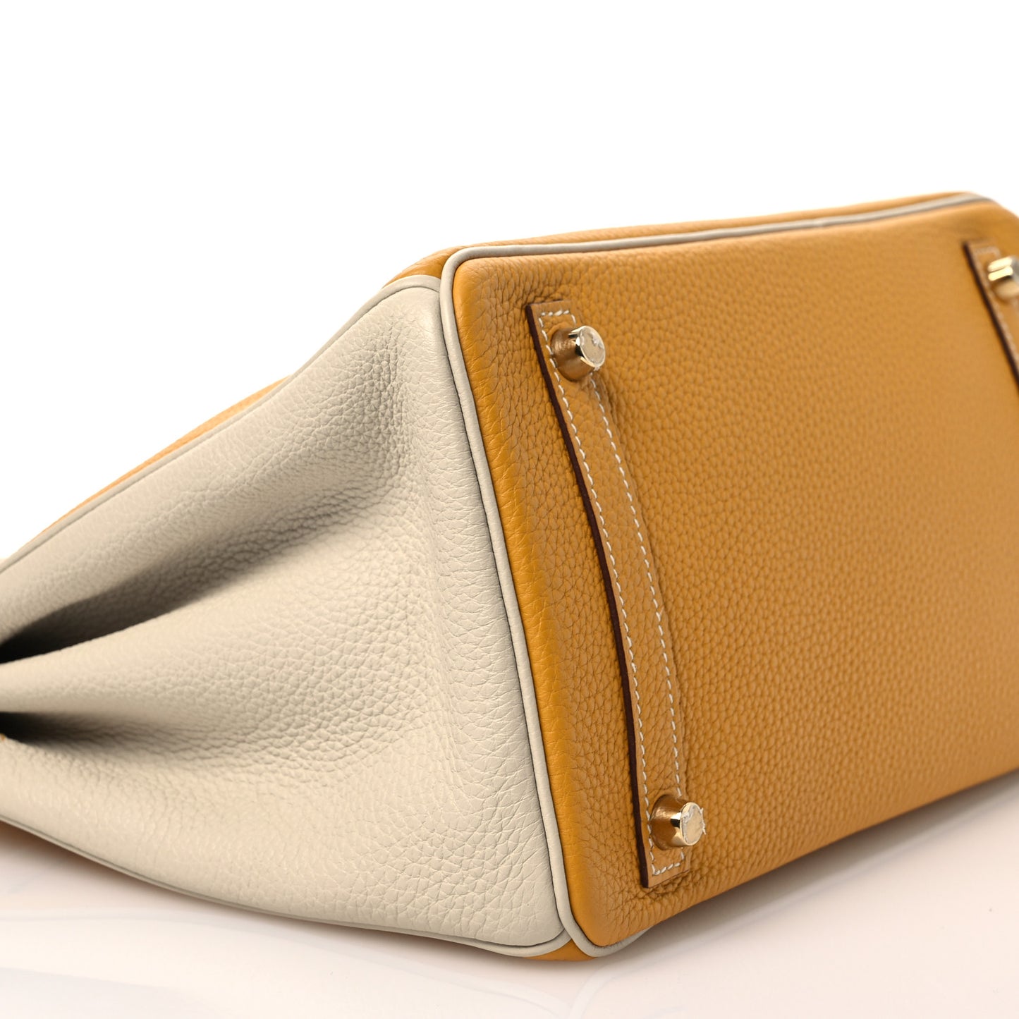 Togo Horseshoe Birkin 30 Jaune Ambre Craie