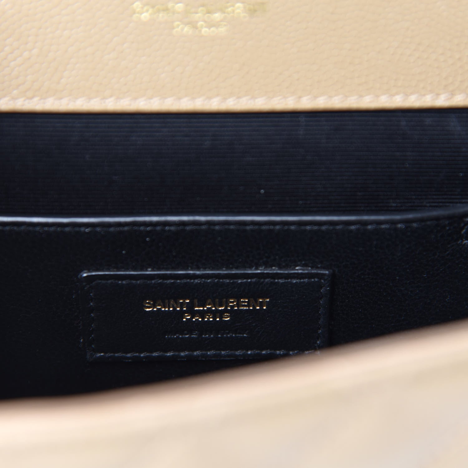 Saint Laurent Grain De Poudre Textured Mixed Matelasse Triquilt Small Monogram Satchel Cork 8 of 10