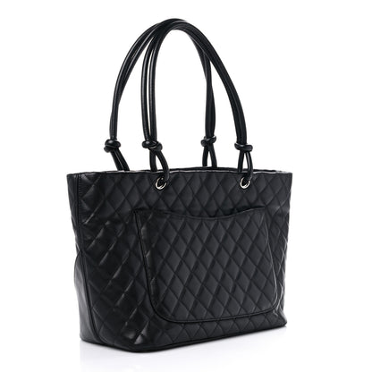 Chanel Calfskin Quilted Large Cambon Tote Black 3 of 16