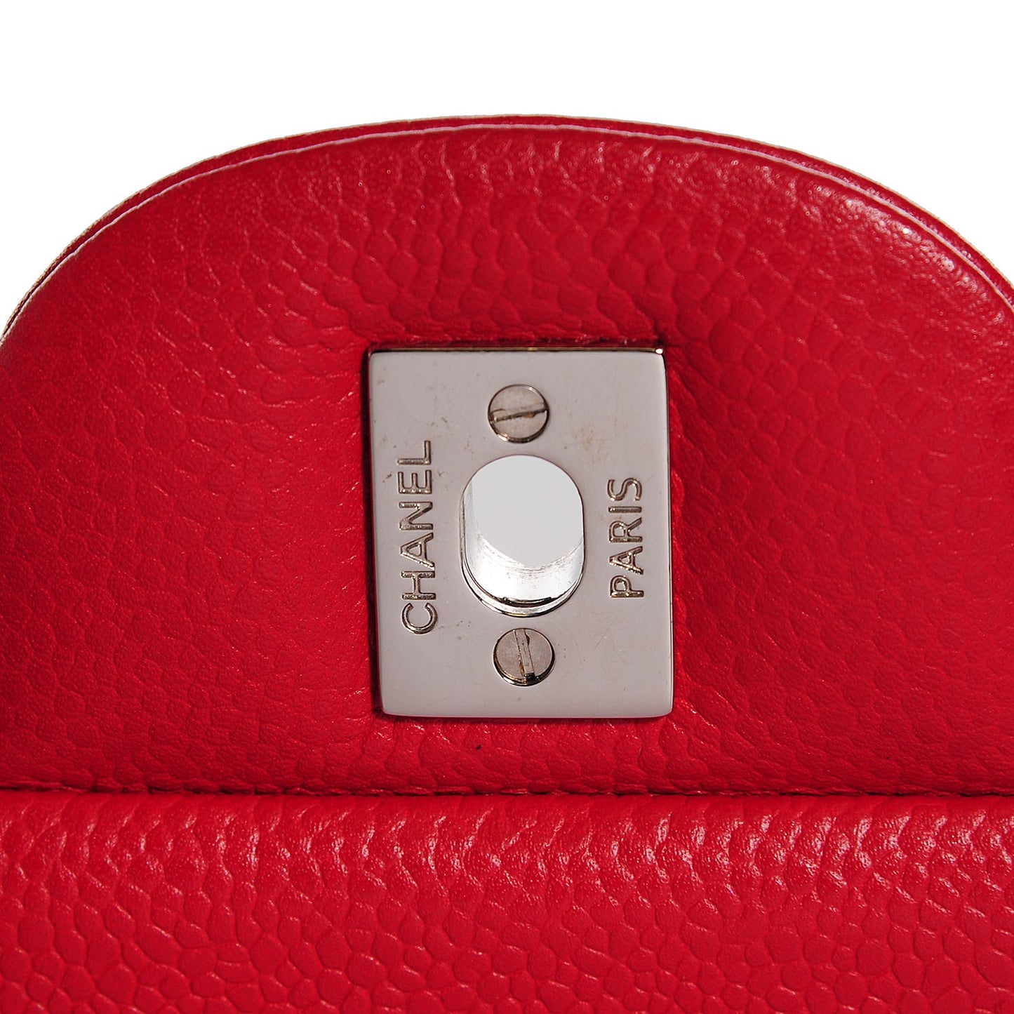 Caviar Quilted Jumbo Double Flap Red