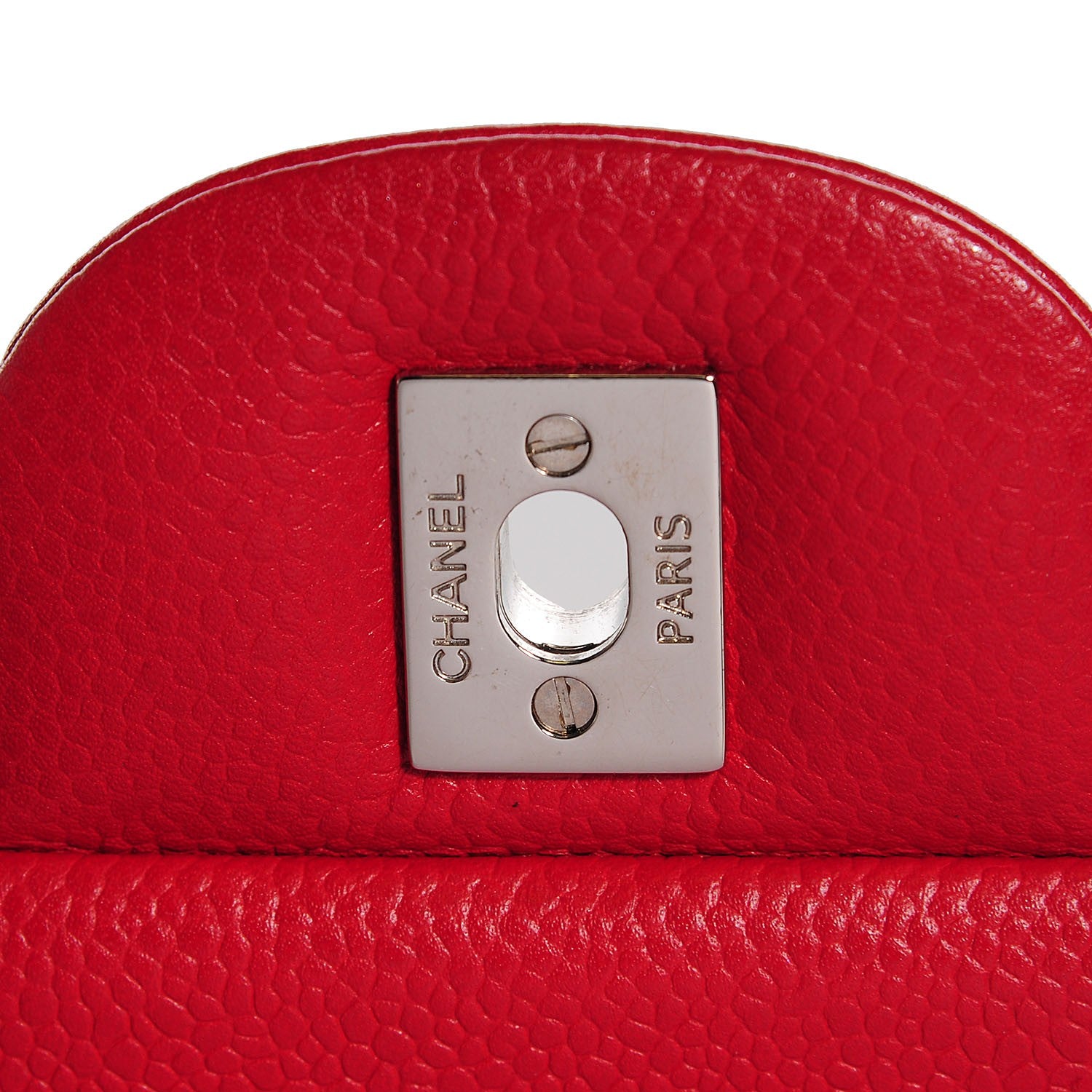 Chanel Caviar Quilted Jumbo Double Flap Red 9 of 9