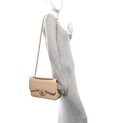 Chanel Caviar Quilted Jumbo Double Flap Beige Clair 2 of 11