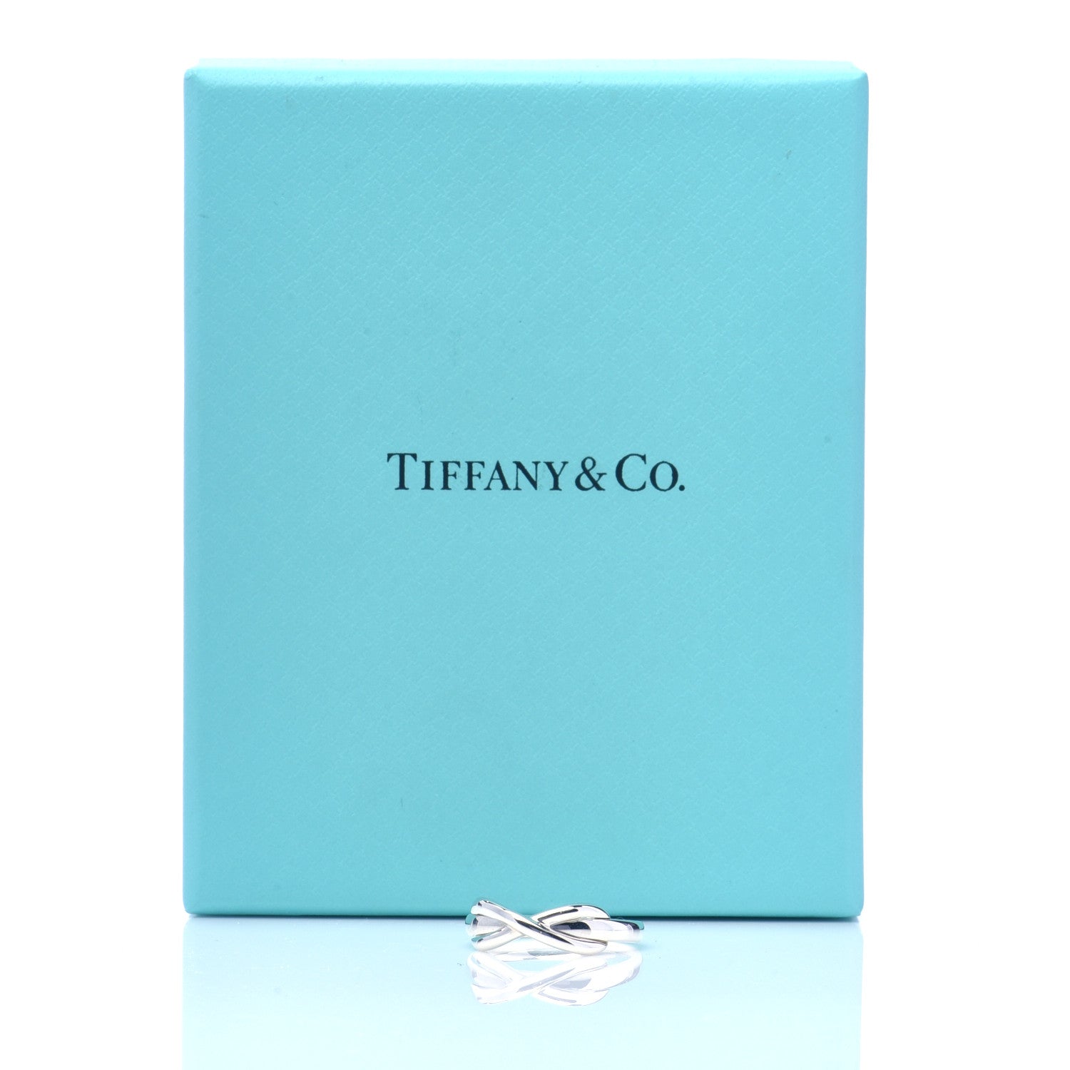 Tiffany Sterling Silver Narrow Infinity Ring 52 6 5 of 5