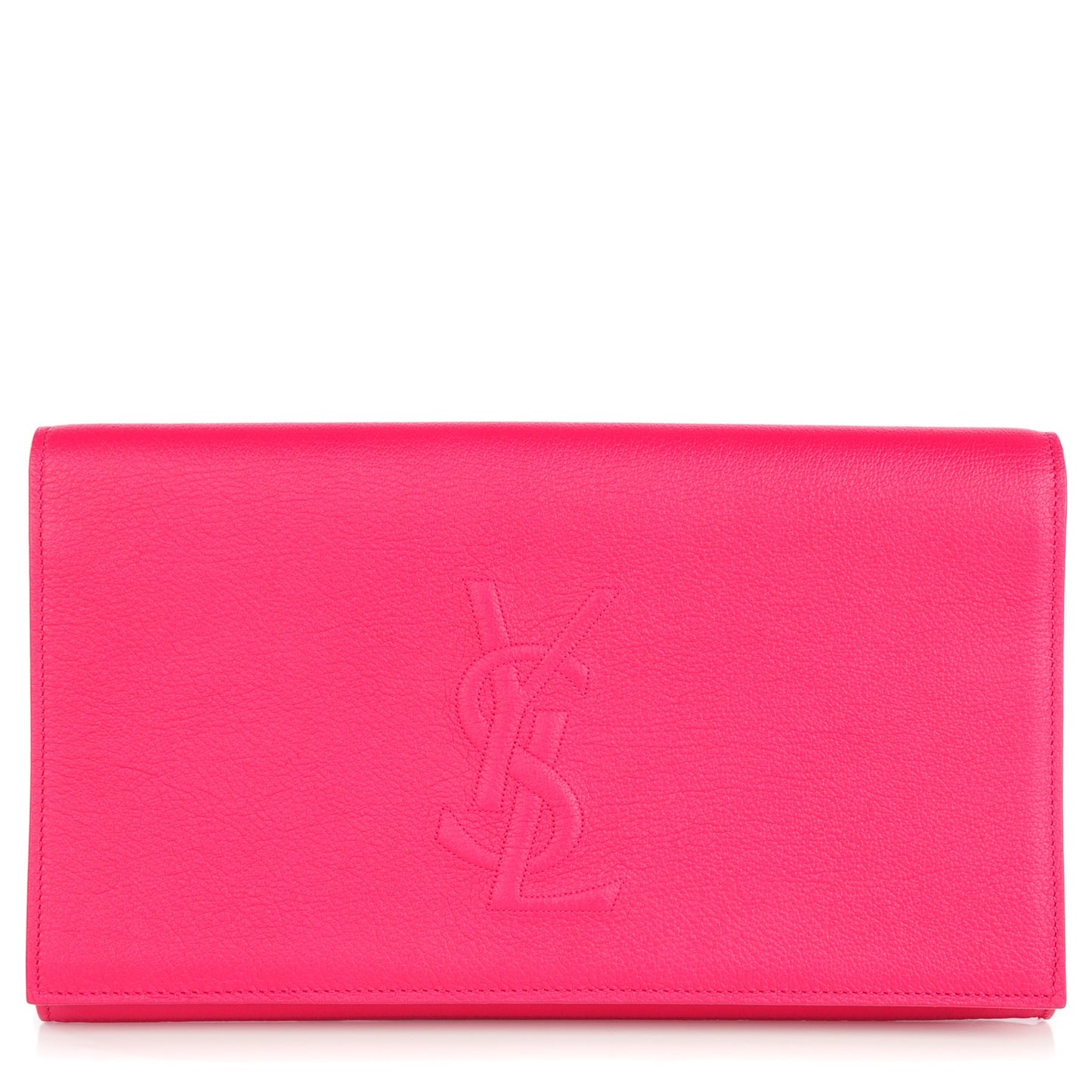 Calfskin Monogram Belle De Jour Clutch Fuchsia