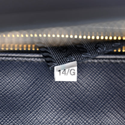 Prada Saffiano Mini Galleria Double Zip Tote Baltico 7 of 13