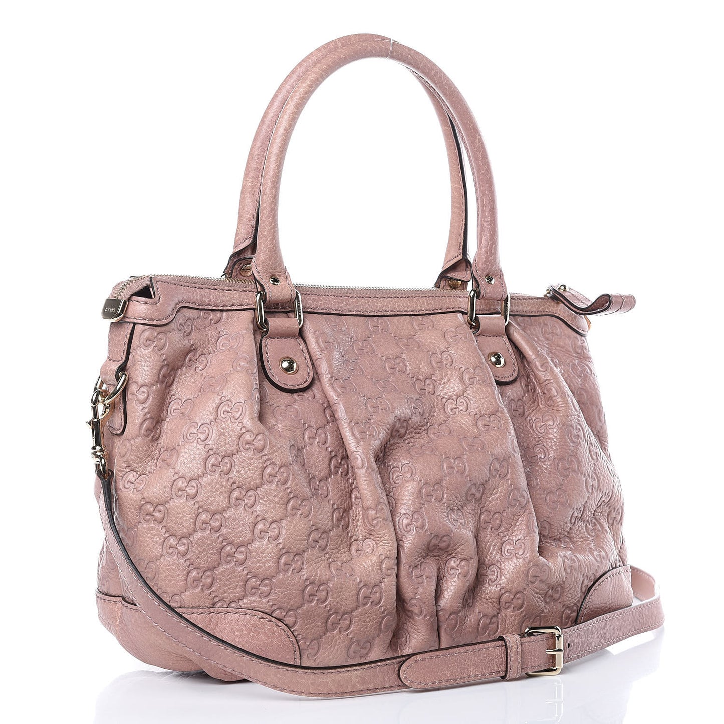 Guccissima Old Libeccio Medium Sukey Top Handle Bag Dark Cipria