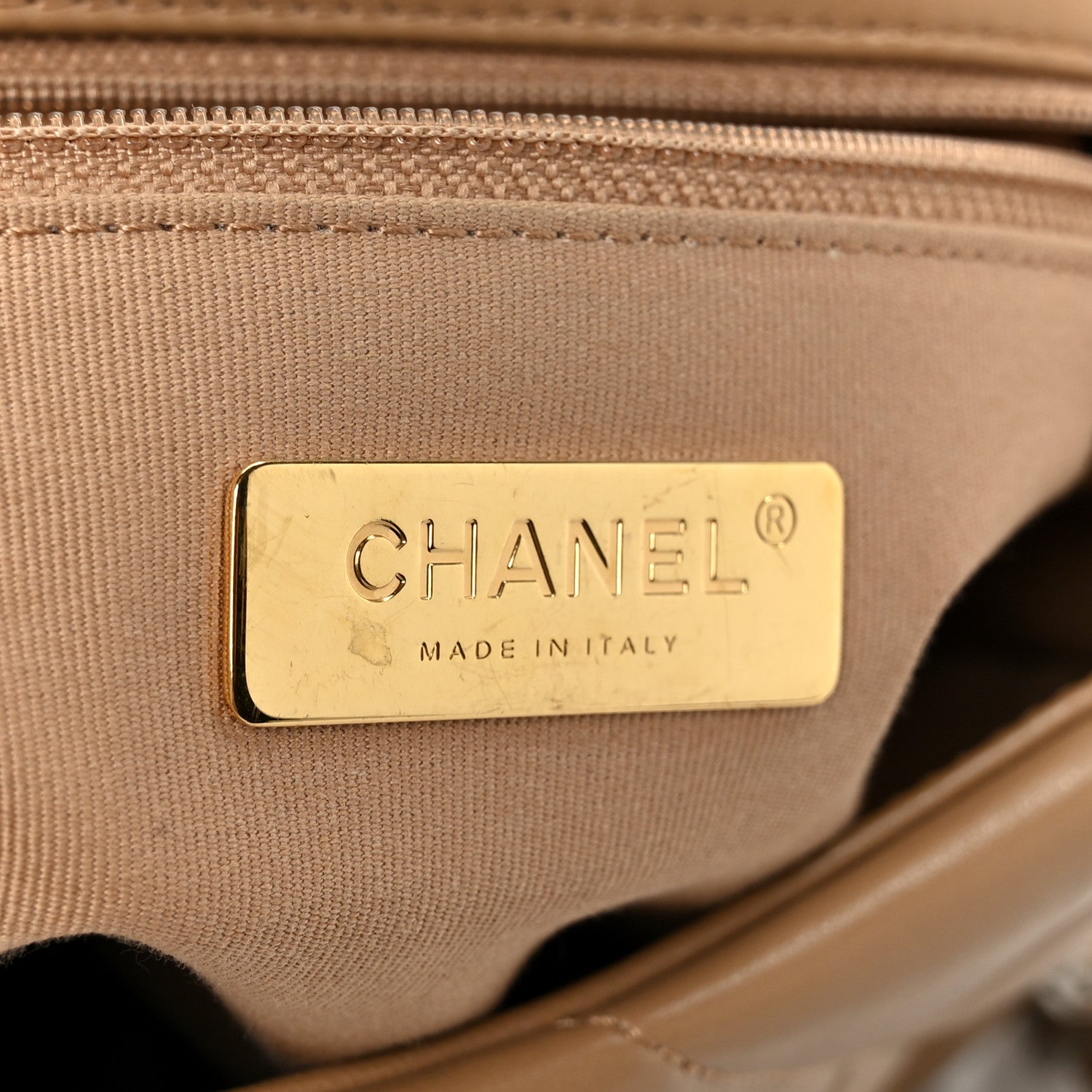 Chanel Lambskin Quilted Medium Chanel 19 Flap Dark Beige 6 of 10